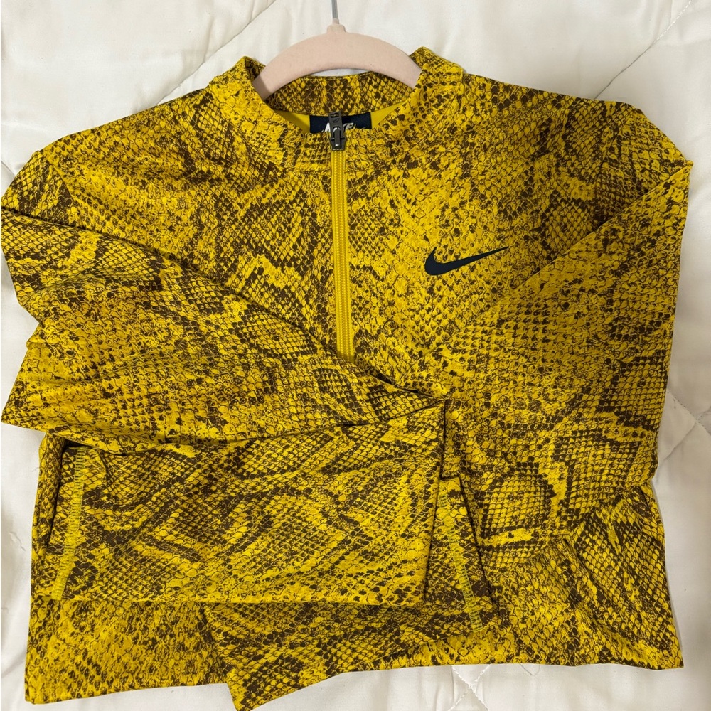 Nike Black and Yellow Snake Print Pullover